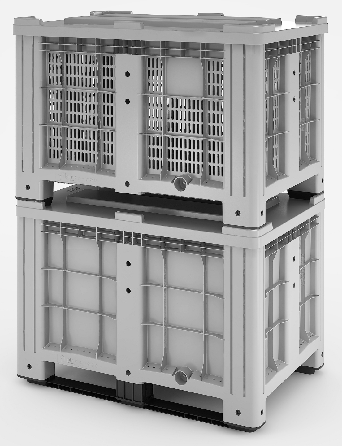 11.602.91.PE.C9 Пластиковый контейнер iBox 1200х800 (перфорированный, на полозьях) г. Ижевск TARA-RU.RU (3412) 57-67-95