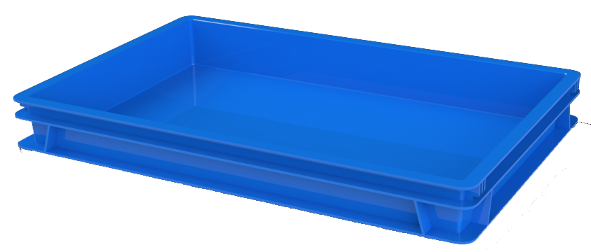 Хлебный ящик / полимерный для полуфабрикатов сплошной (600х400х75) 12.437.60.PE R (TARA-RU.RU) (3412) 57-67-95